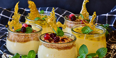 Leckere Desserts mit Gummi Arabicum