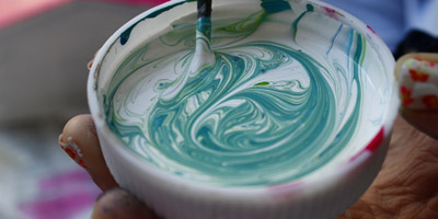 selbstgemachte Farben mit Gummi Arabicum