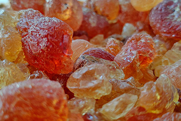 grobe Stücke Gummi Arabicum