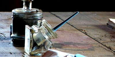 Tinte und Tusche mit Gummi Arabicum